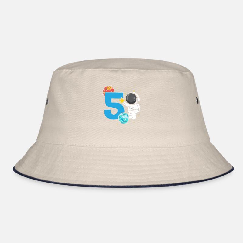 5th Birthday Celebration Outerspace Happy Bday Bucket Hat