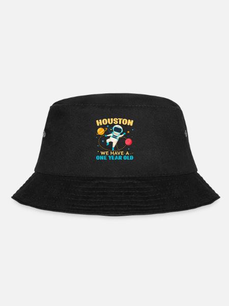 Houston Wir haben ein 1 Jahr altes 1st Birthday Bd - Bucket Hat - Schwarz