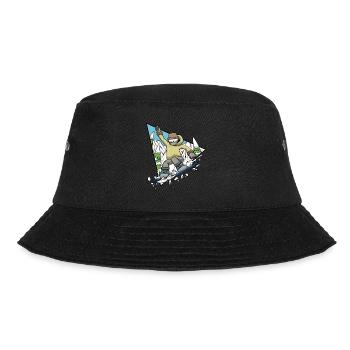 Snowboarder Winter Sports Snowboarding - Bucket Hat - black - Front - Lela (165cm)