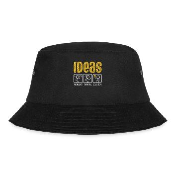 Problem Thinking Stick Figure Solution Thinker - Bucket Hat - black - Front - Lela (165cm)