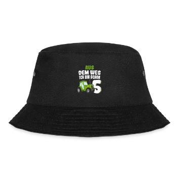 Aus Dem Weg Ich Bin Schon 5 Traktor Geburtstag Kin - Bucket Hat - Schwarz - Vorne - Lela (165cm)
