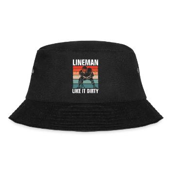 Lineman Mag Es Dreckigen Vintage - Bucket Hat - Schwarz - Vorne - Lela (165cm)