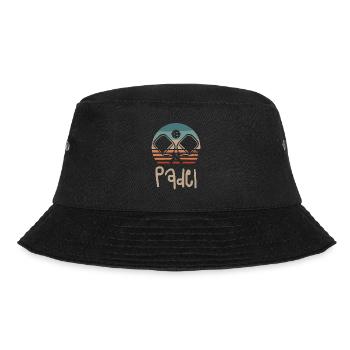 Retro Vintage Classic Padel Player - Bucket Hat - black - Front - Lela (165cm)