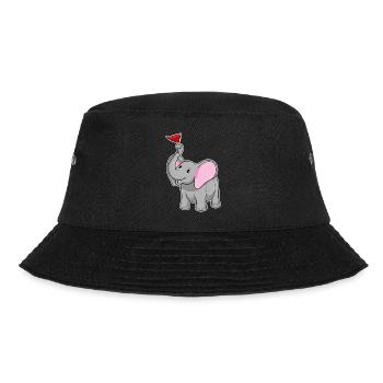 Elephant Flag - Bucket Hat - black - Front - Lela (165cm)