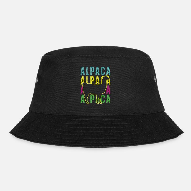 Alpaka Llama Lover Alpaka Flüsterer Bauernhof Tier - Bucket Hat - Schwarz