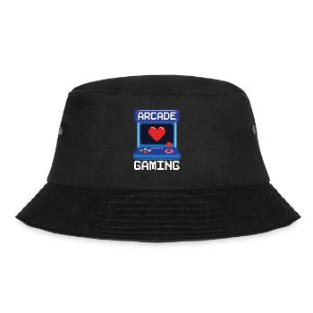 Arcade Spiele Videospiel Spiele Nerd Streamer - Bucket Hat - Schwarz - Vorne - Lela (165cm)