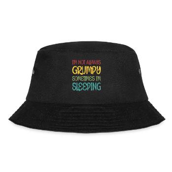 Ich bin nicht immer mürrisch, manchmal schlafe ich - Bucket Hat - Schwarz - Vorne - Lela (165cm)