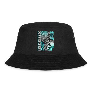 Vintage Design New York Brooklyn with Skull - Bucket Hat - black - Front - Lela (165cm)