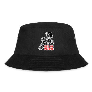 Lackierer - der König der Farben GOD OF PAINTS - Bucket Hat - Schwarz - Vorne - Lela (165cm)