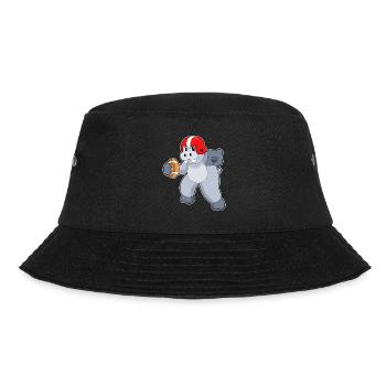 Nilpferd American Football Sport - Bucket Hat - Schwarz - Vorne - Lela (165cm)