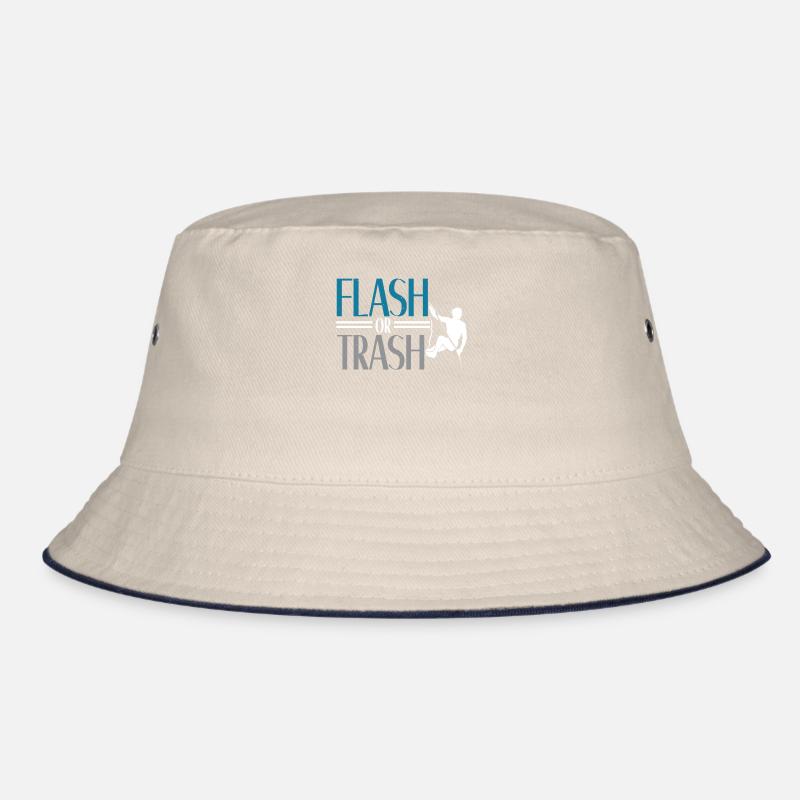 Flash or Trash Rock Climber Boulderer Bouldering Bucket Hat