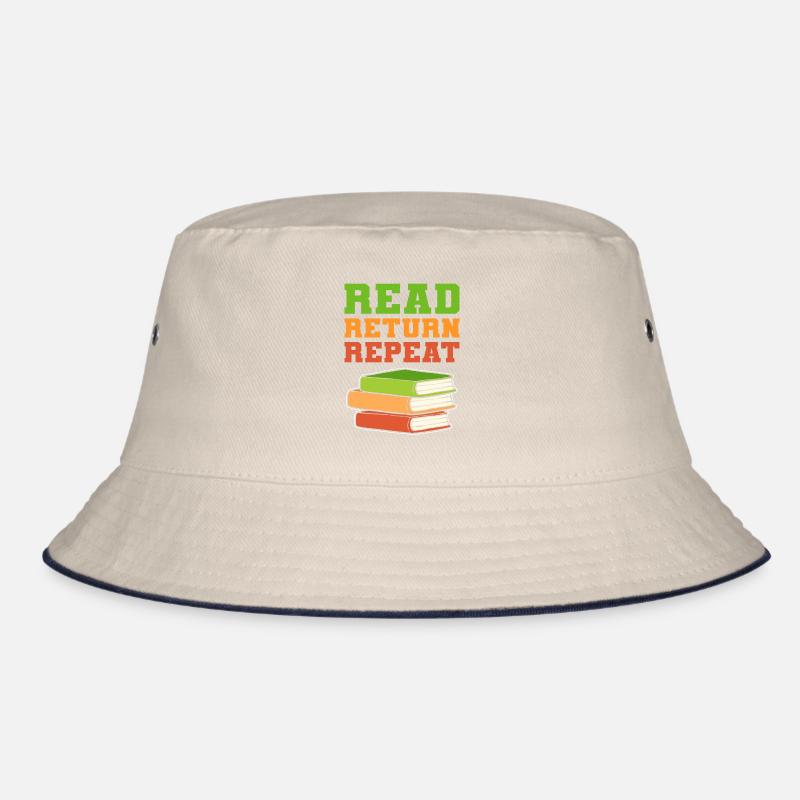 Read Return Repeat Librarian Book Lover Bucket Hat