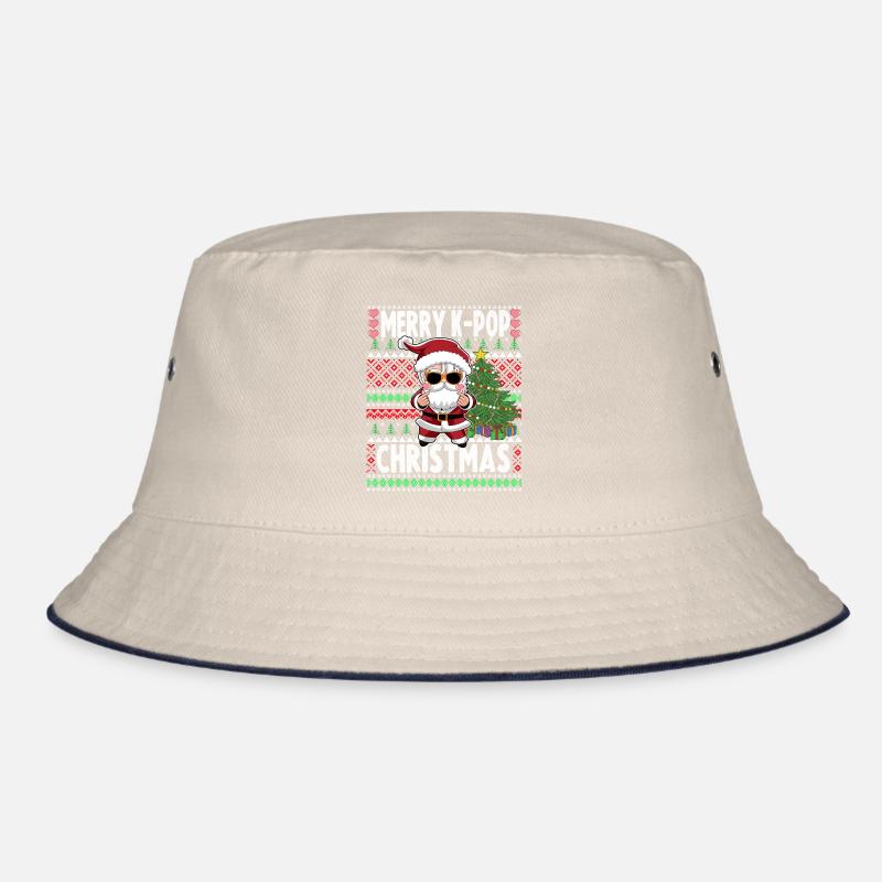 Hässlicher Weihnachtspullover Design K-Pop Weihnachtsmann Bucket Hat