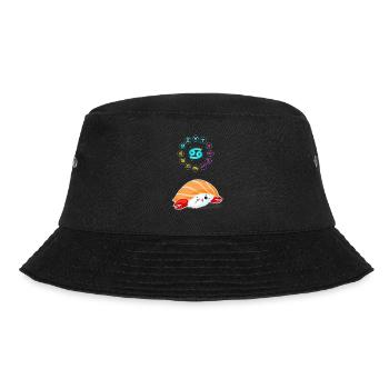 Japanese Sushi Funny Cancer Zodiac Sushi Lover Pun - Bucket Hat - black - Front - Lela (165cm)