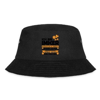 Imker Bienen Imkern Geschenk - Bucket Hat - Schwarz - Vorne - Lela (165cm)