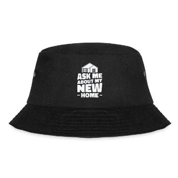 Neuer Hausbesitzer Einweihung Lustig Frag mich - Bucket Hat - Schwarz - Vorne - Lela (165cm)