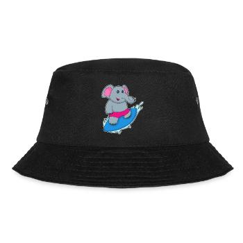 Elephant Surfing Surfboard Summer - Bucket Hat - black - Front - Lela (165cm)