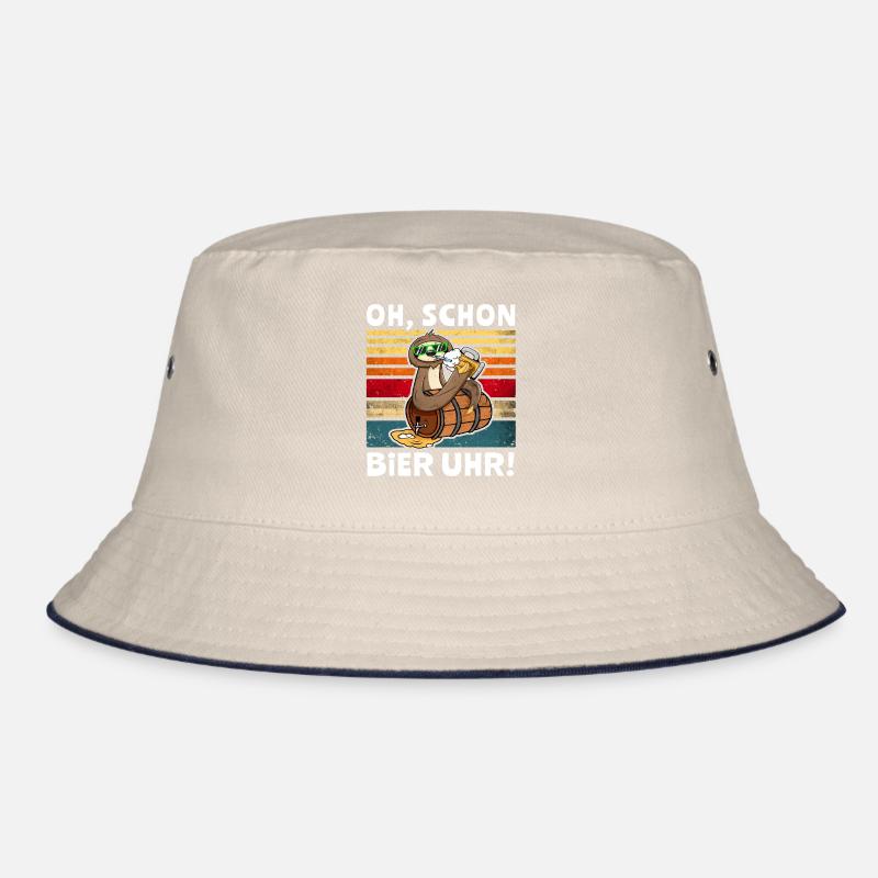 Faultier Bier Uhr Sprüche Bucket Hat