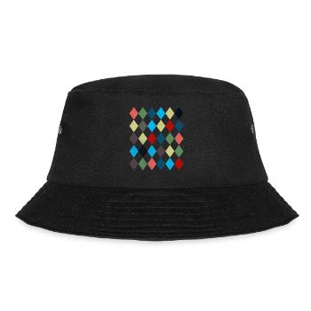 Rhombus White Red Costume Halloween Suit - Bucket Hat - black - Front - Lela (165cm)