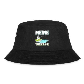 MEINE THERAPIE - Angeln - Bucket Hat - Schwarz - Vorne - Lela (165cm)