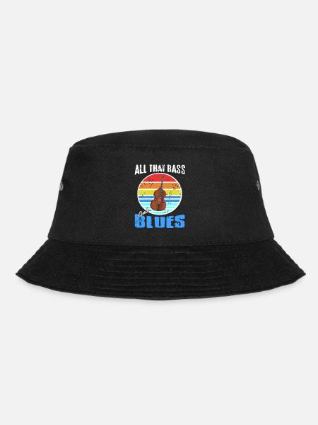 All That Bass And Blues Cool Retro Blues Lover - Bucket Hat - black