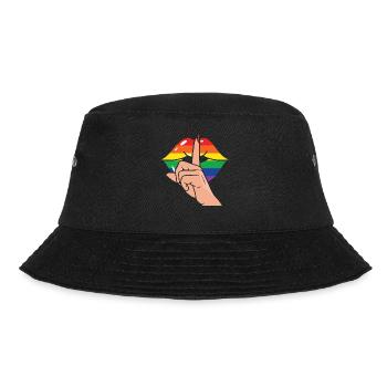 LGBTQ Nonbinary Colorful Rainbow Flag LGBTQ+ Pride - Bucket Hat - black - Front - Lela (165cm)