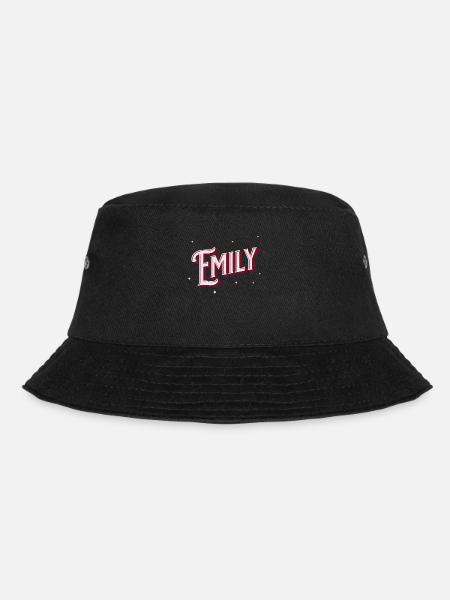 Emily Namen personalisiert - Bucket Hat - Schwarz