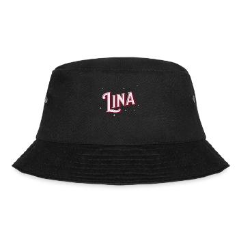 Lina Namen personalisiert - Bucket Hat - Schwarz - Vorne - Lela (165cm)