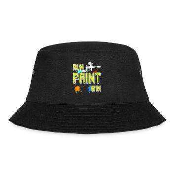 Run Paint Win Cool Retro Paintball Player T-Shirt - Bob - noir - Devant - Lela (165cm)