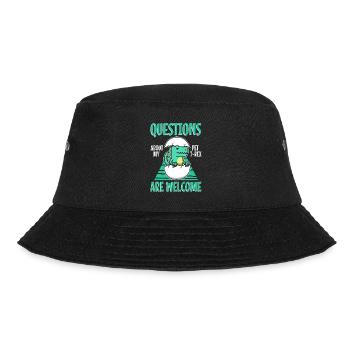 Ask me about my trex - Bucket Hat - Schwarz - Vorne - Lela (165cm)