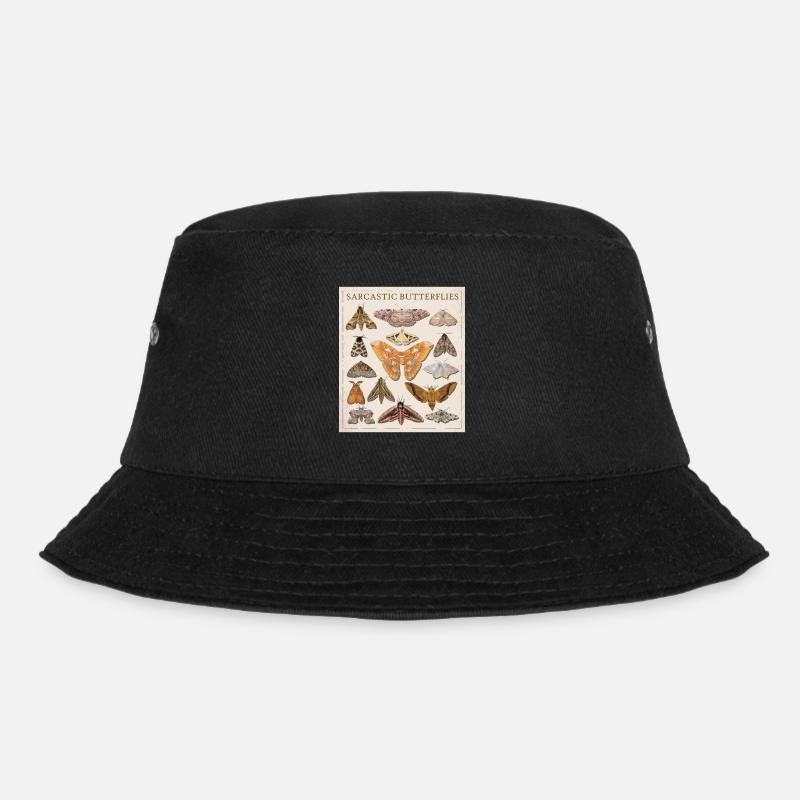 Katalog Der Sarkastischen Schmetterlingsmotte - Bucket Hat - Schwarz
