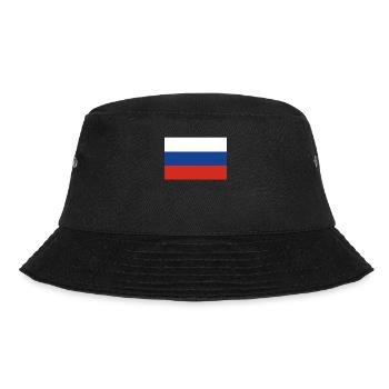 Offizielle russische Flagge Russischer Landesstolz - Bucket Hat - Schwarz - Vorne - Lela (165cm)