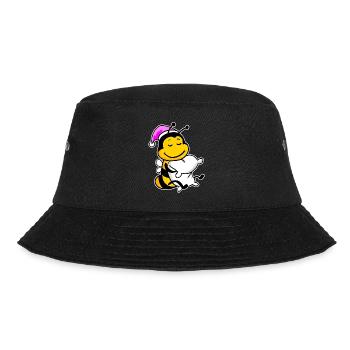 Bee with pillow and sleeping cap - Bucket Hat - black - Front - Lela (165cm)