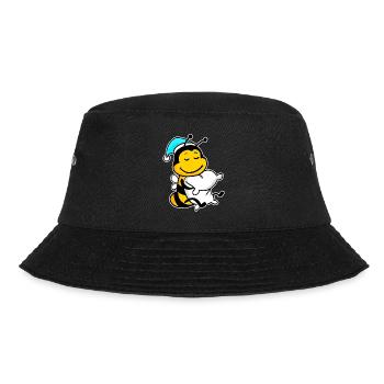 Bee with pillow and sleeping cap - Bucket Hat - black - Front - Lela (165cm)