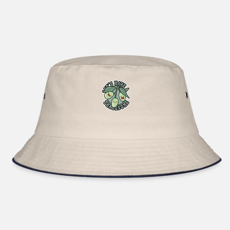 Let's make a threesome with olive fruits Bucket Hat
