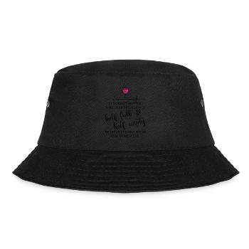 Es spielt keine Rolle, ob das Glas - Bucket Hat - Schwarz - Vorne - Lela (165cm)