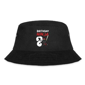 Birthday Party 8 Years Old Japanese Ninja Birthday - Bucket Hat - black - Front - Lela (165cm)