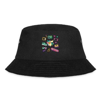 80s Retro - Bucket Hat - black - Front - Lela (165cm)