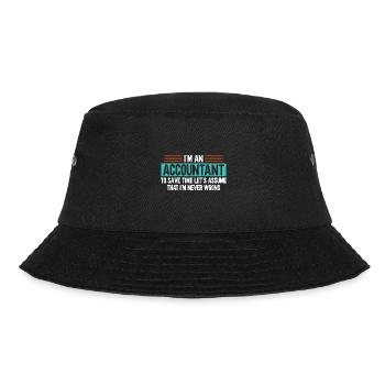 Buchhalter Geschenk Beruf Finanzen Steuerberater - Bucket Hat - Schwarz - Vorne - Lela (165cm)