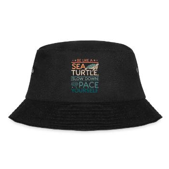 Sea turtle slow down and pace yourself - Bucket Hat - black - Front - Lela (165cm)