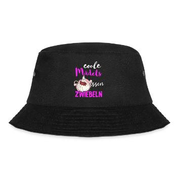 Onion Lover Funny Vegetable Cooking Organic Food - Bucket Hat - Schwarz - Vorne - Lela (165cm)