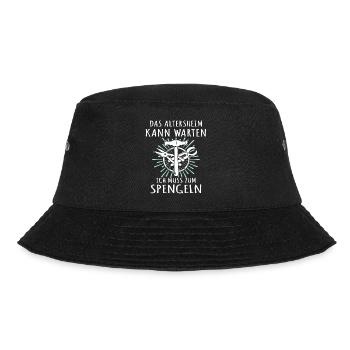 Spengler Sprüche Spengeln Bauspengler - Bucket Hat - Schwarz - Vorne - Lela (165cm)