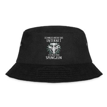 Spengler Sprüche Spengeln Bauspengler - Bucket Hat - Schwarz - Vorne - Lela (165cm)