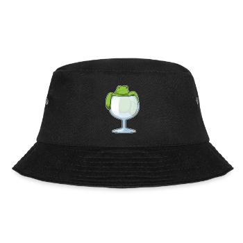 Frog Wine Glass - Bucket Hat - black - Front - Lela (165cm)