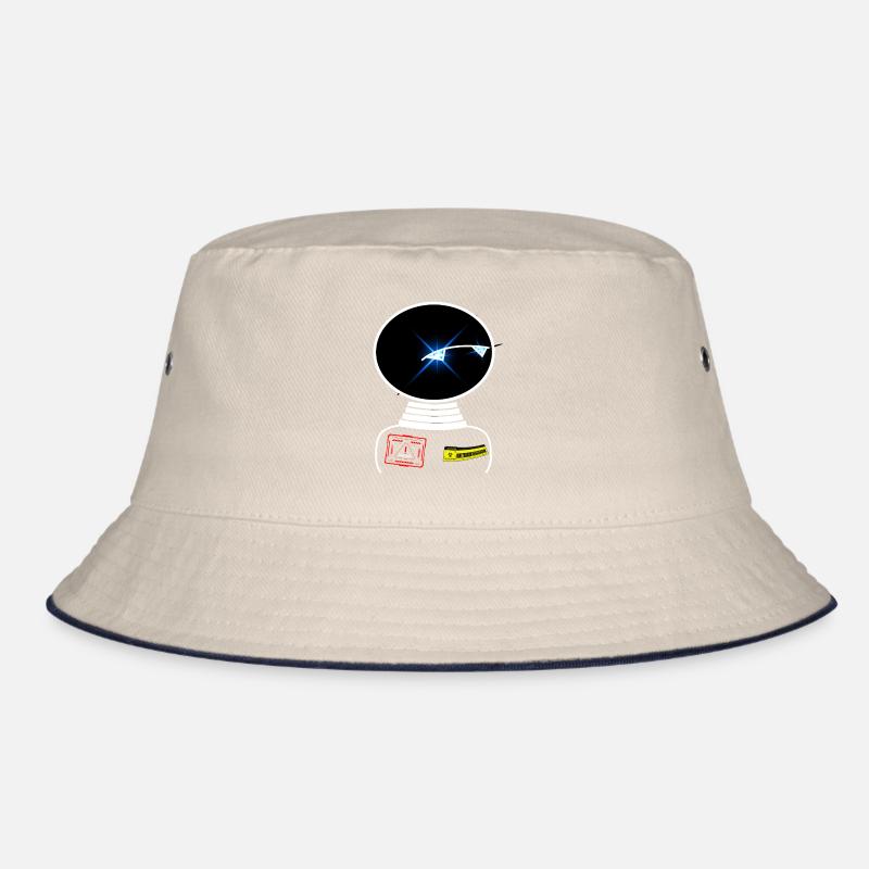Robot Space Space observes warning sign Bucket Hat