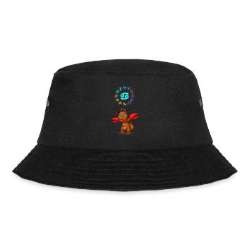 Lustige Hund Liebhaber Horoskop Krebs Sternzeichen Cool - Bucket Hat - Schwarz - Vorne - Lela (165cm)