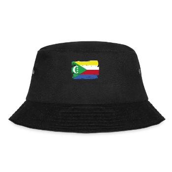 Official Comoros Flag Comoro Country Pride Vintage - Bucket Hat - black - Front - Lela (165cm)
