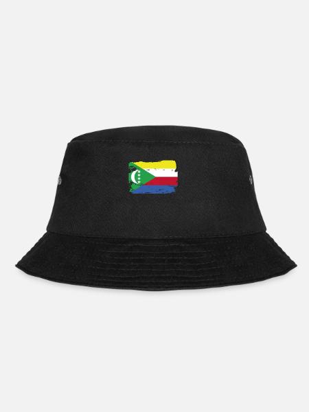 Drapeau officiel des Comores Comoro Country Pride Vintage - Bob - noir