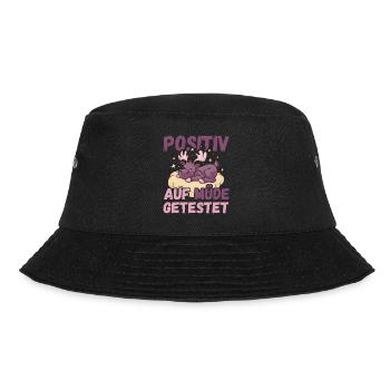 Positiv auf Müde getestet Elch Fun - Bucket Hat - Schwarz - Vorne - Lela (165cm)