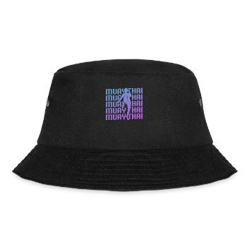 Retro Vintage Classic Muay Thai Boxing Martial - Bucket Hat - black - Front - Lela (165cm)